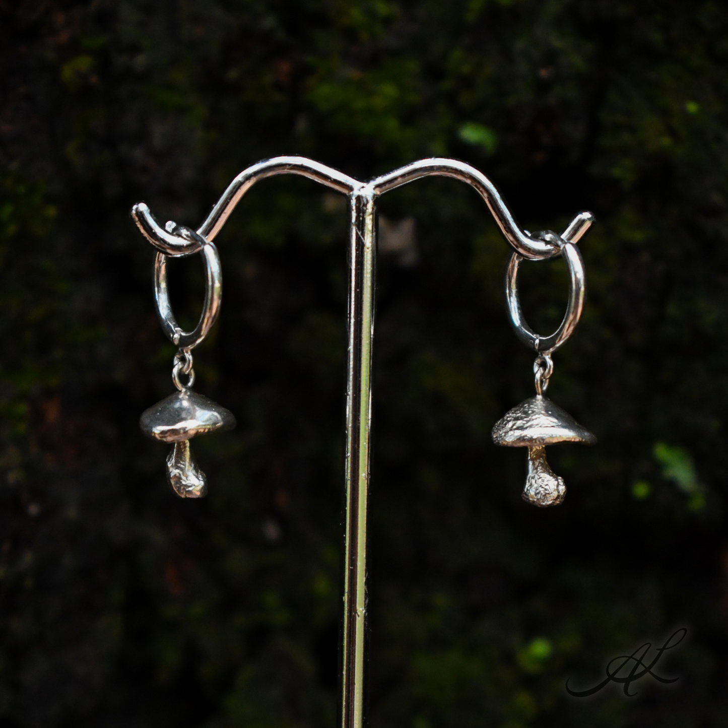Mushroom Hoop Earrings