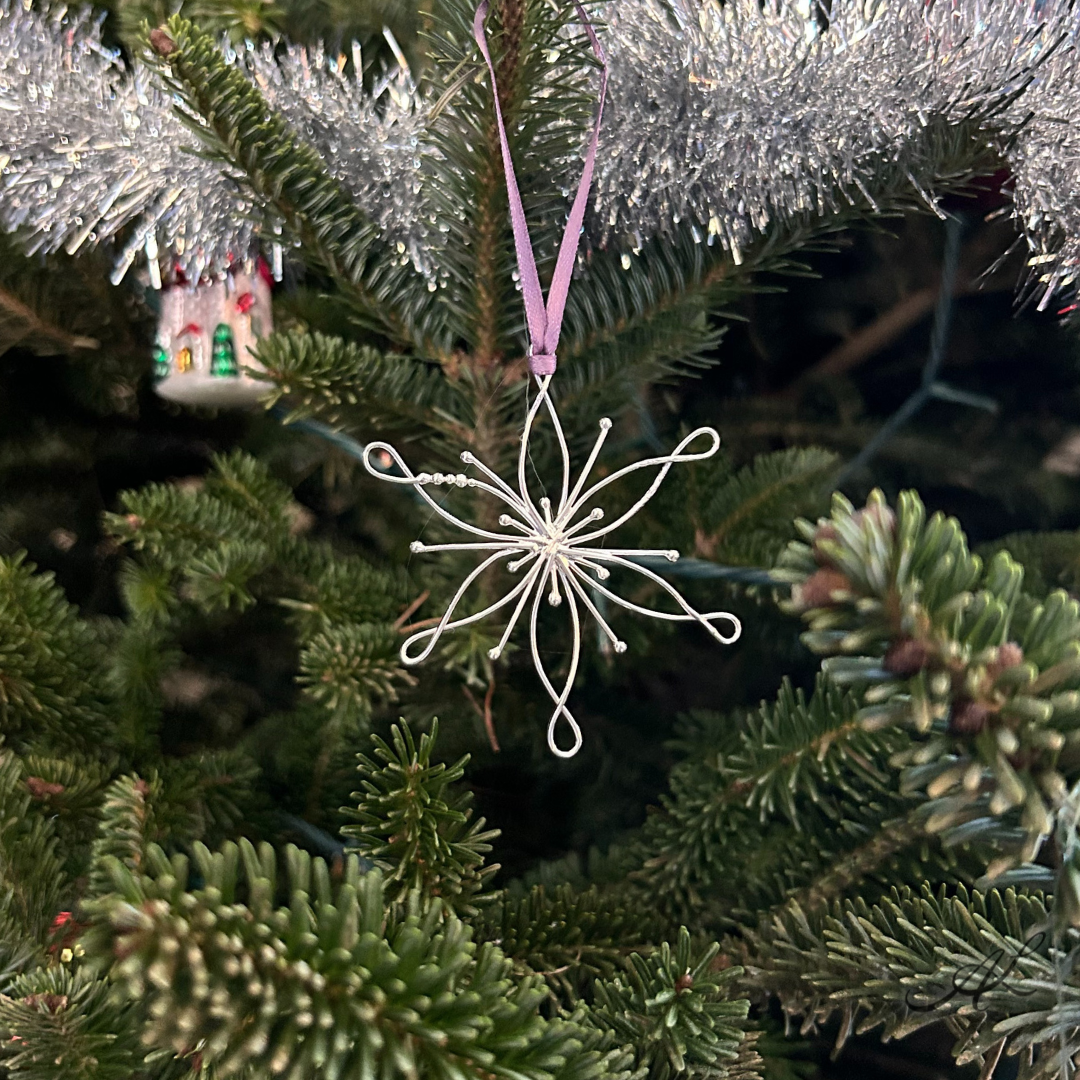 Frosted in Silver Ornament