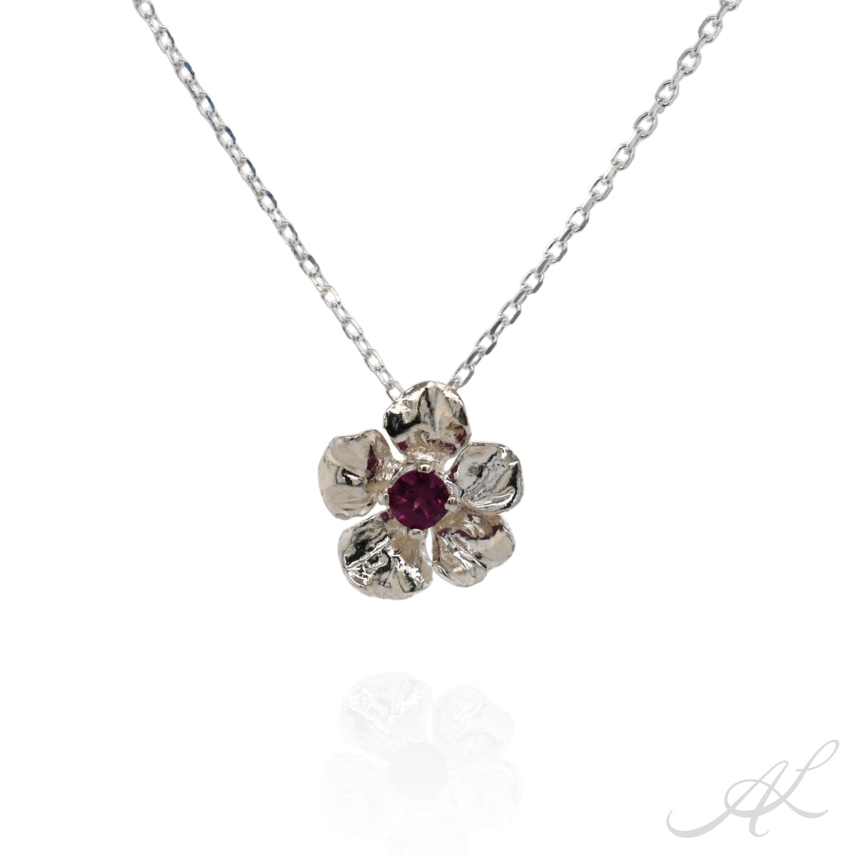 Sparkling Amethyst Geranium Necklace