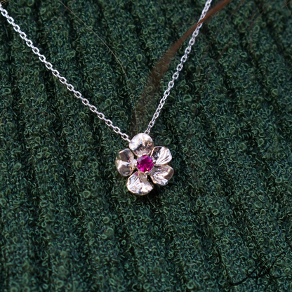 Sparkling Amethyst Geranium Necklace