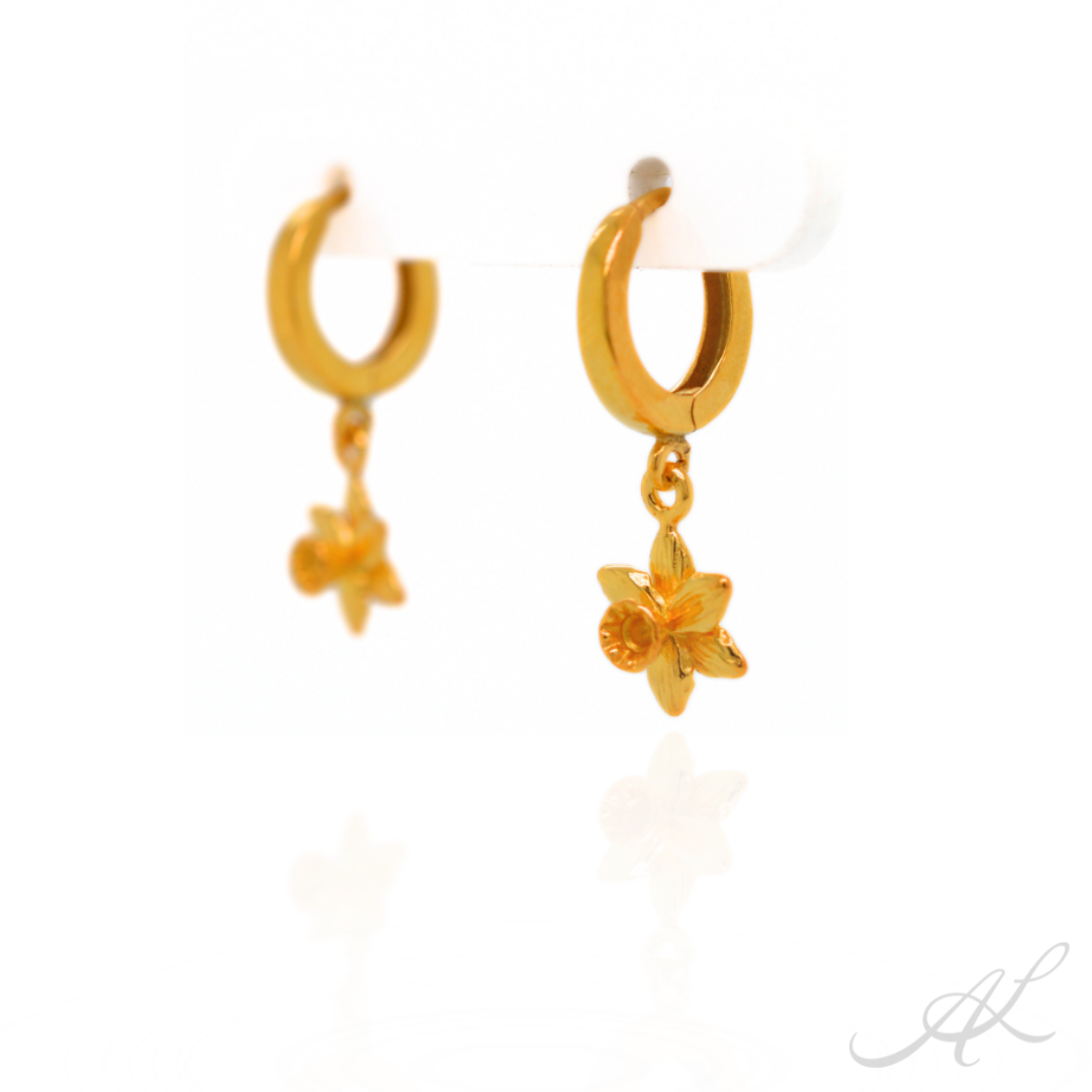 Daffodil Hoop Earrings