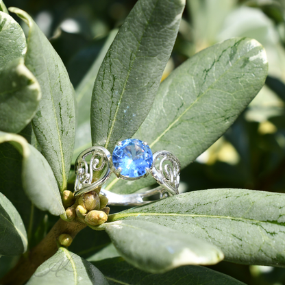 Infinite Radiance Ring, aquamarine outdoor