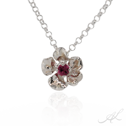 Sparkling Geranium Necklace